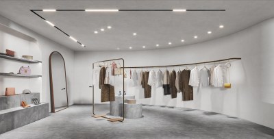 侘寂服装鞋店3D模型下载